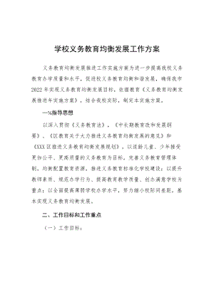 学校义务教育优质均衡发展工作专项方案.docx