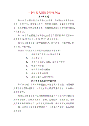 中小学校大额资金管理办法.docx