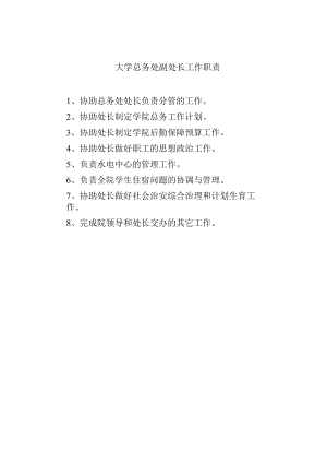 大学总务处副处长工作职责.docx