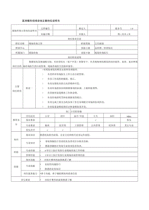 医美整形现场咨询设计主管岗位说明书.docx