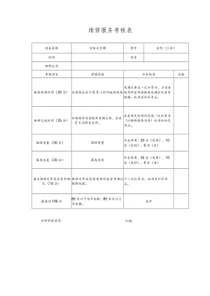 维修服务考核表.docx