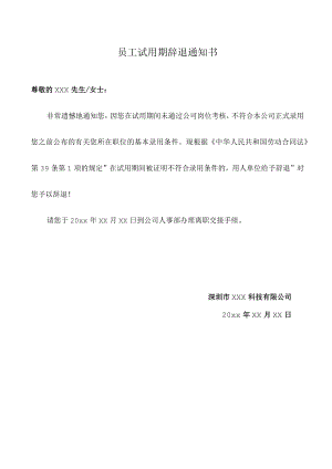 员工试用期辞退通知书.docx