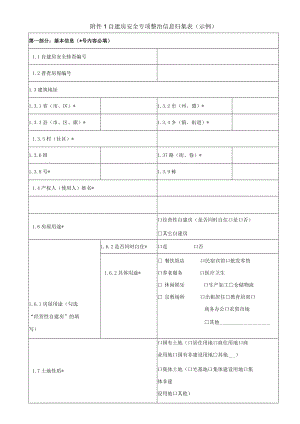 自建房安全专项整治信息归集表示例.docx