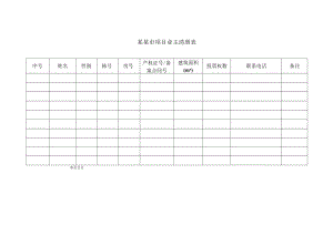 某某市业主委员会项目业主清册表.docx