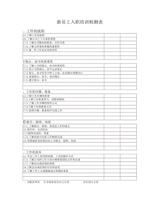 新员工入职培训检测表.docx