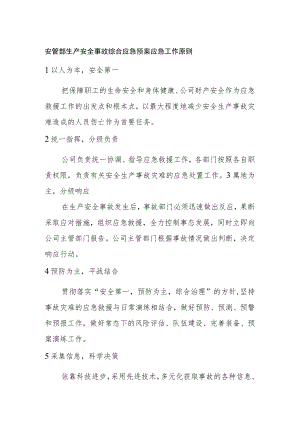 安管部生产安全事故综合应急预案应急工作原则.docx