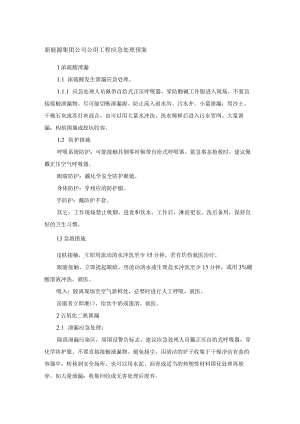 新能源集团公司公用工程应急处理预案.docx