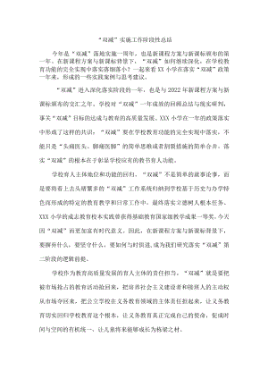 小学“双减”实施阶段性2022年工作总结.docx