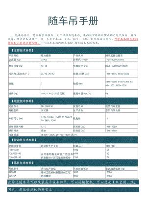 随车吊手册.docx