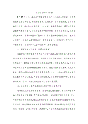班主任培训学习体会.docx