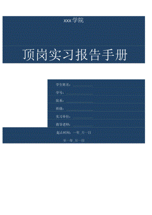 顶岗实训报告手册.docx