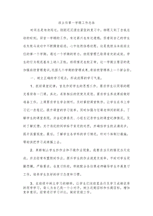 班主任第一学期工作总结.docx