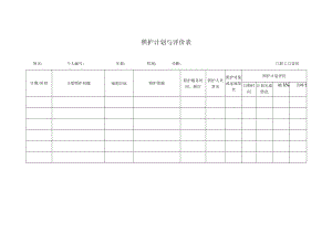 照护计划与评价表.docx