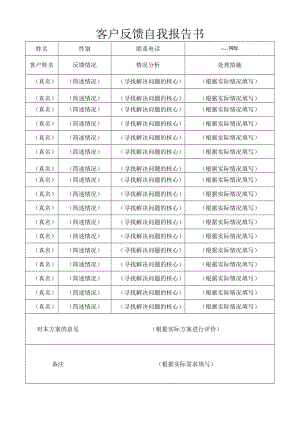 客户反馈自我报告书.docx