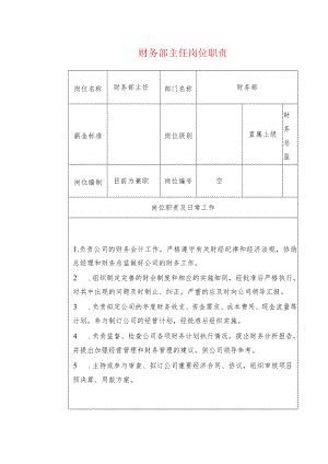 财务部主任岗位职责.docx