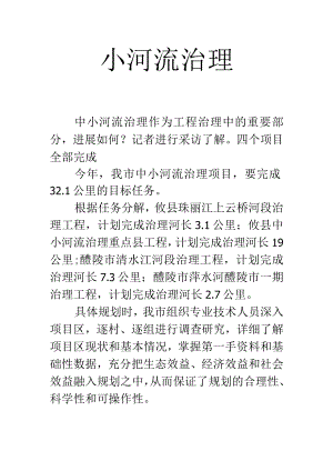 小河流治理.docx