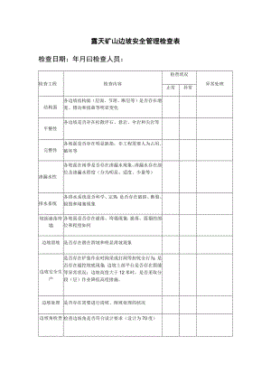 露天矿山边坡安全管理检查表[001].docx