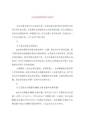 污水处理原理与技术.docx