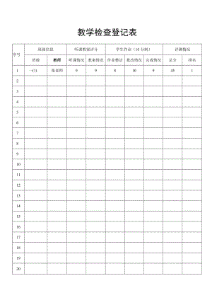 教学检查登记表.docx