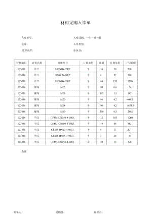 材料采购入库单.docx