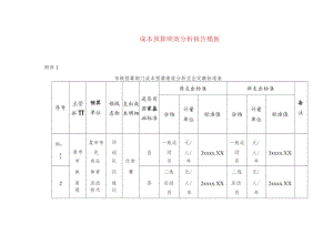 成本预算绩效分析报告模板.docx