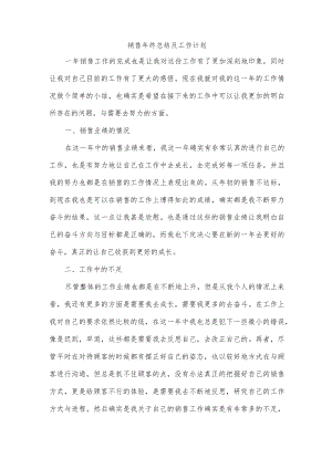 销售年终总结及工作计划.docx