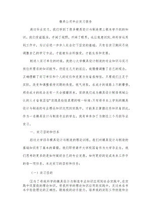 模具公司毕业实习报告.docx
