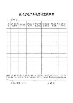 重点涉电公共设施排查摸底表.docx