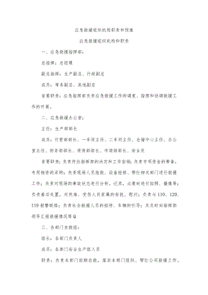 应急救援组织机构职责和预案.docx