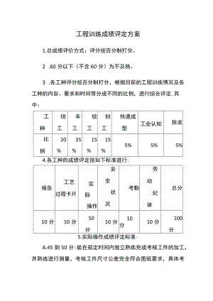 工程训练成绩评定方案.docx