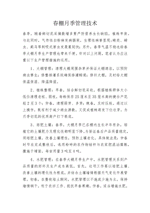 春棚月季管理技术.docx