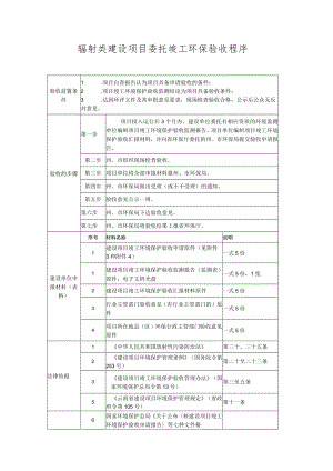 辐射类建设项目委托竣工环保验收程序.docx