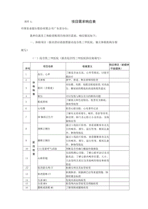 项目需求响应表 - 副本.docx