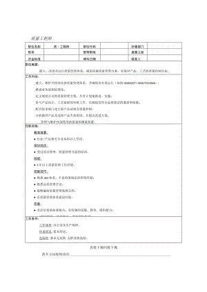 质量工程师职位岗位说明书.docx