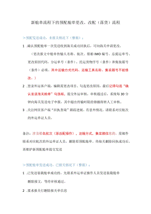 新舱单流程下的预配舱单更改、改配落货流程.docx