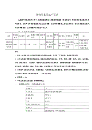 货物需求及技术要求.docx