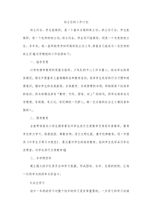 班主任的工作计划.docx