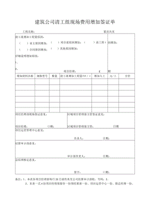 费用增加签证单.docx