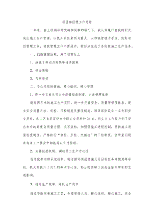 项目部经理工作总结.docx