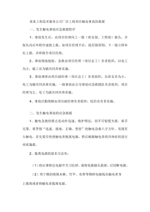 某某工程技术服务公司厂区工程项目触电事故的救援.docx