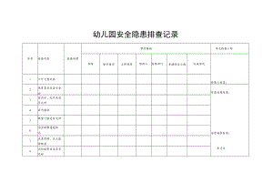 幼儿园安全隐患排查记录.docx