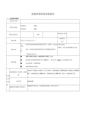 质量管理体系审核报告.docx
