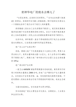 揭密 神华电厂的废水去哪儿了.docx