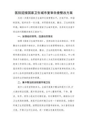 医院迎接国家卫生城市复审自查整改方案.docx