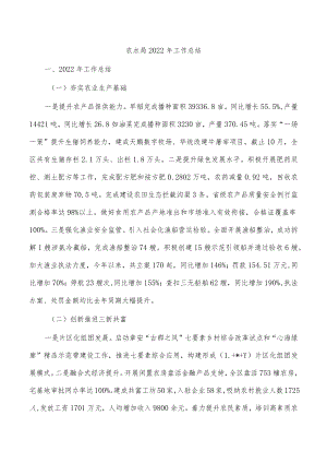 农水局2022年工作总结.docx