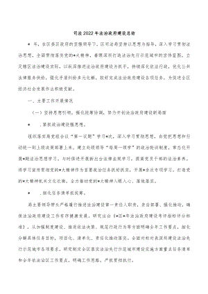 司法2022年法治政府建设总结.docx