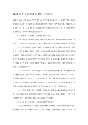 2022年个人年终述职报告（领导） .docx