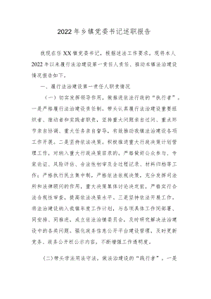 2022年乡镇党委书记述职报告.docx