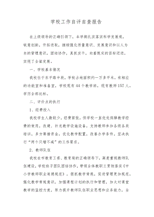 学校工作自评自查报告.docx