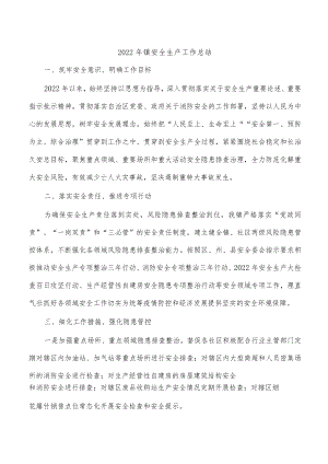 2022年镇安全生产工作总结.docx